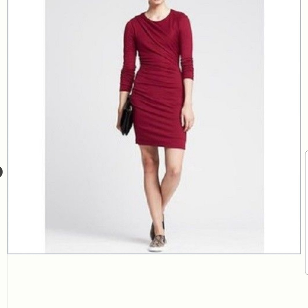NWT BANANA REPUBLIC Womens Ruched Knit Drapey Dres